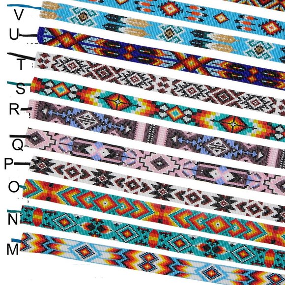 Western Seed Beaded Hat Band Fit Cowboy Hatband Cowgirl Hat Band - Picture 3 of 4